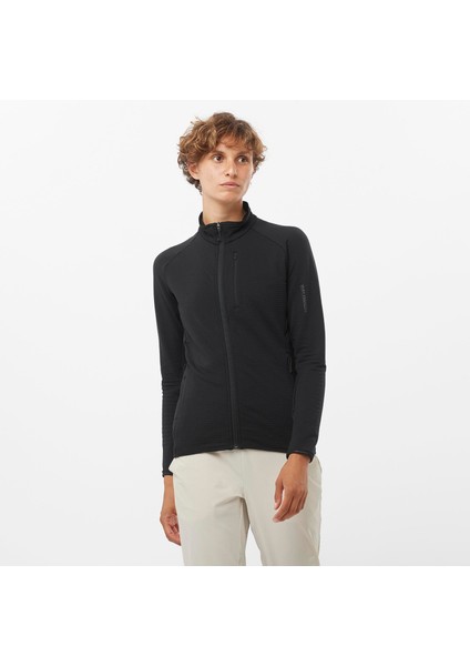 Essential Lightwarm Kadın Tam Fermuar Polar - Siyah