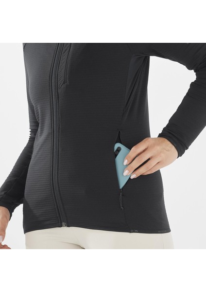 Essential Lightwarm Kadın Tam Fermuar Polar - Siyah fırsatları