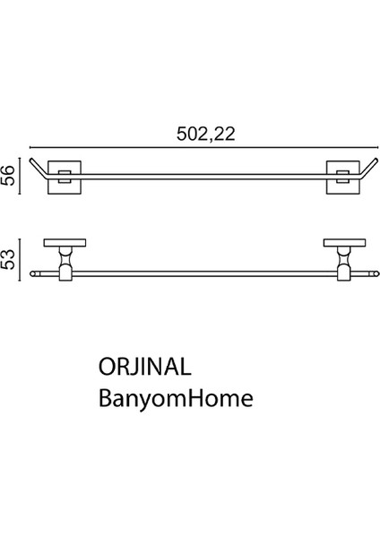 KU10-006.2 Paslanmaz Pirinç Kumru 50 cm Uzun Havluluk Antik fiyatları