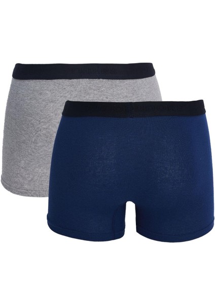 Erkek 2'li Pamuk Likralı Esnek Kumaş Boxer fırsatları