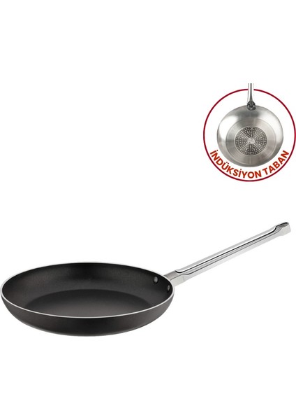 24 cm Chef Indüksiyonlu Maksi Tava, Horeca Indüksiyon Tabanlı Kızartma Tavası (Çelik Çubuk Kulp) fiyatları