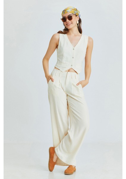 Pilili Bohem Pantolon Bej modelleri