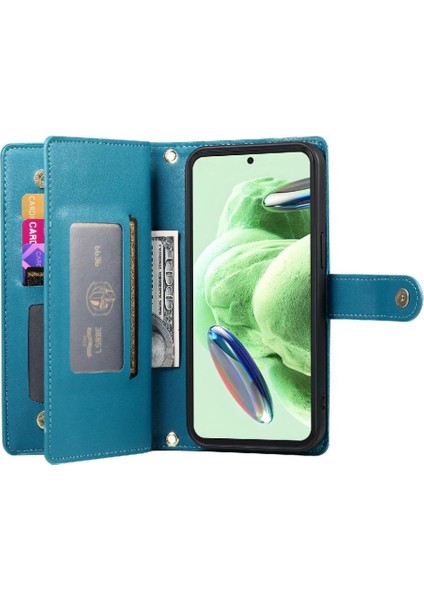 Xiaomi Poco X5 Bilek Kayışı Kickstand Çok Fonksiyonlu Kart Için Flip Case (Yurt Dışından)