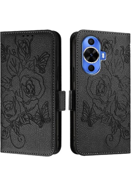 Huawei Nova 11 Için Kredi Kartı Yuvası ile Manyetik Cüzdan Pu Deri (Yurt Dışından)
