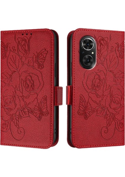Kredi Kartı Yuvası Manyetik Cüzdan ile Huawei Nova 9 Se Pu Deri Için Kılıf (Yurt Dışından)