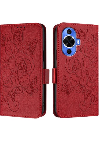 Huawei Nova 11 Için Kredi Kartı Yuvası ile Manyetik Cüzdan Pu Deri (Yurt Dışından)