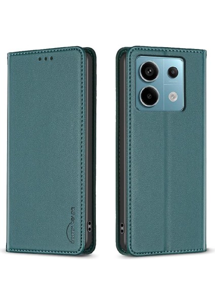 Xiaomi Poco X6 Çok Renkli Manyetik Cüzdan Pu Deri Yuvası Için Flip Case (Yurt Dışından)