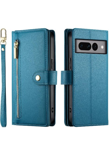 Google Piksel 7 Pro Çok Fonksiyonlu Kart Yuvaları Bilek Kayışı Için Flip Case (Yurt Dışından)