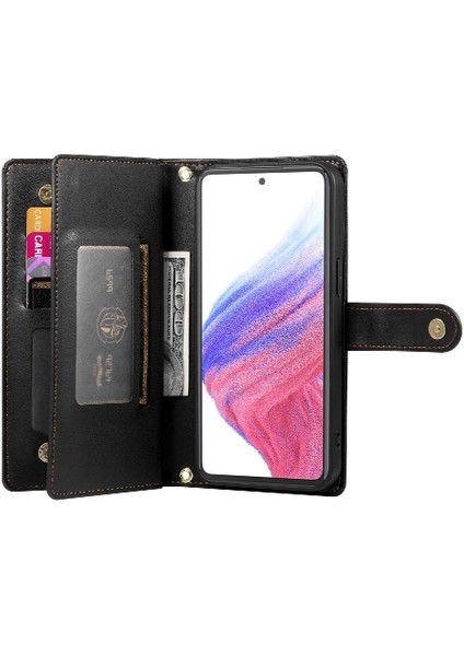 Samsung Galaxy Için Flip Case A53 5g Çok Fonksiyonlu Kart Yuvaları Bilek Kayışı (Yurt Dışından) indirimleri