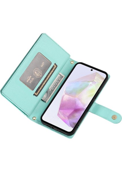 YH Mall Samsung Galaxy A35 Kickstand Çok Fonksiyonlu Kart Yuvaları Için Flip Case (Yurt Dışından)