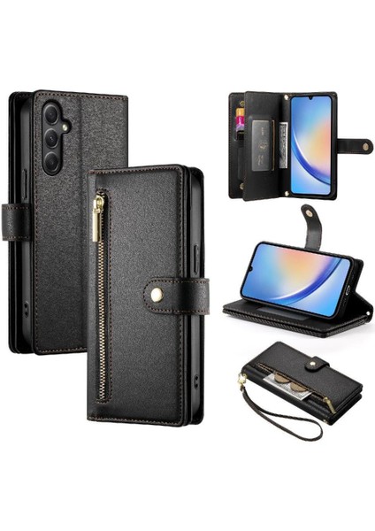Samsung Galaxy A34 5g Çok Fonksiyonlu Kart Yuvaları Bilek Kayışı Için Flip Case (Yurt Dışından) modelleri