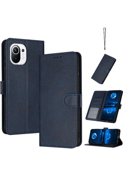 Xiaomi 11 Lite Için Flip Case 5g Ne Toka Pu Deri ile Saf Renk (Yurt Dışından)