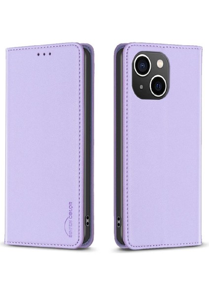 IPhone 15 Için Flip Case Çok Renkli Manyetik Cüzdan Iş Çoklu Kart Pu (Yurt Dışından)