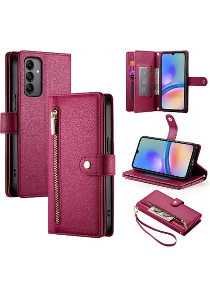 Samsung Galaxy A05S Çok Fonksiyonlu Kart Yuvaları Bilek Kayışı Için Flip Case (Yurt Dışından) modelleri