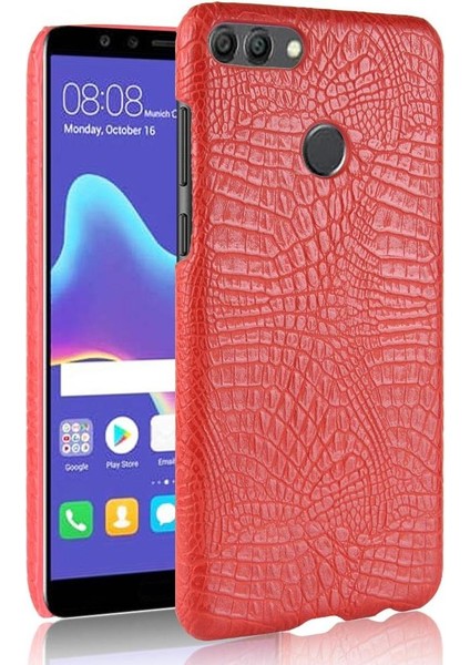 Huawei Y9 2018 Klasik Timsah Moda Kapak Için Şık Klasik Kılıf (Yurt Dışından)