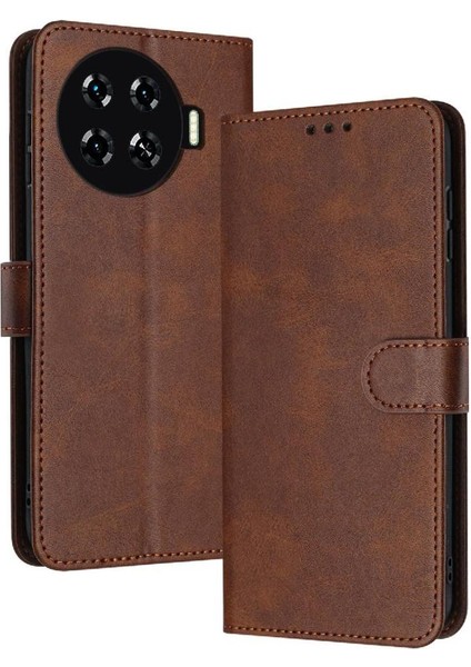 Tecno Spark Için Flip Case 20 Pro Artı Kart Yuvası ile 4g Pu Deri (Yurt Dışından)