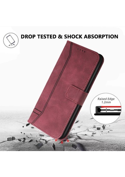 Oppo Phone 11F El Kayışı Için Telefon Kılıfı Pu Deri Flip Folio Cüzdan Kart (Yurt Dışından)