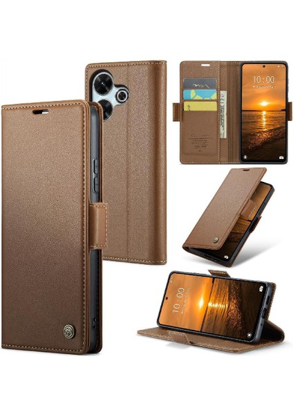 Xiaomi Redmi Için Caseme Durumda 13 4g Kickstand Anti Dolandırıcılık Cüzdan Kılıf Kılıf (Yurt Dışından) fiyatları