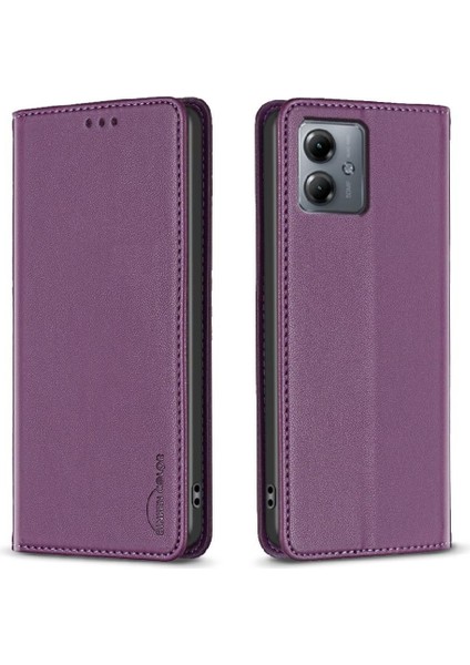Motorola Moto G14 4g Çok Renkli Manyetik Cüzdan Iş Pu Için Flip Case (Yurt Dışından)