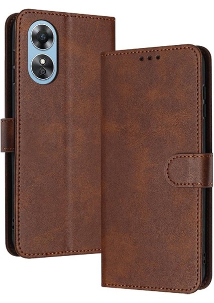 Kart Yuvası ile Oppo Reno8 T 5g Için Flip Case Pu Deri Kickstand Saf (Yurt Dışından)
