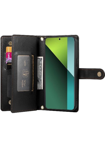 Xiaomi Redmi Not Için Flip Case 13 Pro 5g Cüzdan Bölmesi Bilek Kayışı (Yurt Dışından) modelleri