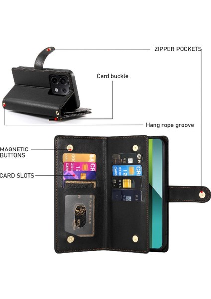 Xiaomi Redmi Not Için Flip Case 13 Pro 5g Cüzdan Bölmesi Bilek Kayışı (Yurt Dışından) fırsatları
