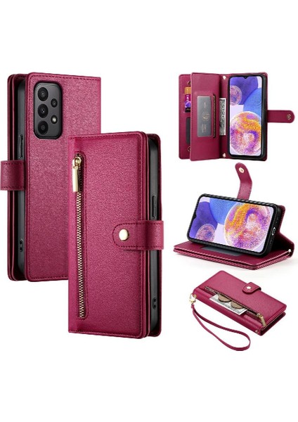 Samsung Galaxy M23 5g Kickstand Cüzdan Bölmesi Bilek Için Flip Case (Yurt Dışından) indirimleri