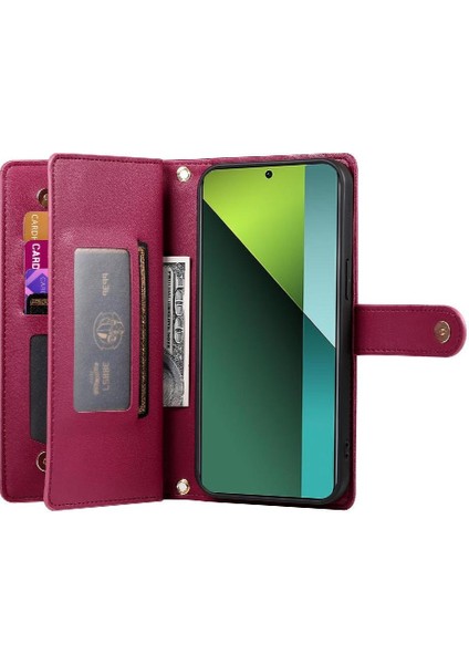 Xiaomi Poco X6 5g Cüzdan Bölmesi Çok Fonksiyonlu Kart Için Flip Case (Yurt Dışından)