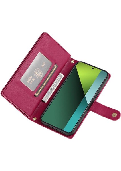 Xiaomi Poco X6 5g Cüzdan Bölmesi Çok Fonksiyonlu Kart Için Flip Case (Yurt Dışından)