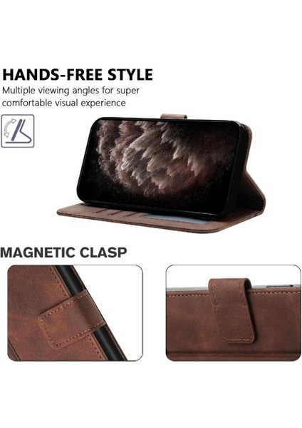 Realme 12 Pro Artı Flip Folio Cüzdan Için Telefon Kılıfı El Kayışı Kart Yuvaları (Yurt Dışından)