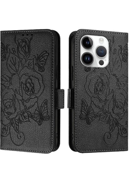 Kredi Kartı Yuvası ile IPhone 16 Pro Max Için Kılıf Pu Deri Manyetik Cüzdan (Yurt Dışından)