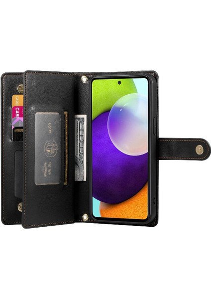 Samsung Galaxy A52S Cüzdan Bölmesi Kickstand Kart Yuvaları Için Flip Case (Yurt Dışından)