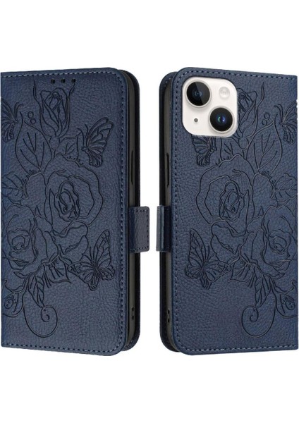 Kredi Kartı Yuvası ile IPhone 14 Artı Manyetik Cüzdan Pu Deri (Yurt Dışından)