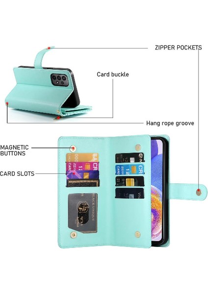 YH Mall Samsung Galaxy M23 5g Kickstand Cüzdan Bölmesi Bilek Için Flip Case (Yurt Dışından)