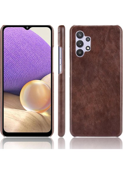 Samsung Galaxy A32 4g Lychee Desen Uyumluluk Kapak Için Retro Kılıf (Yurt Dışından)