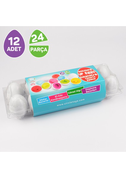 Circle Toys Geometrik Yumurta Eşleme Oyunu 12'li