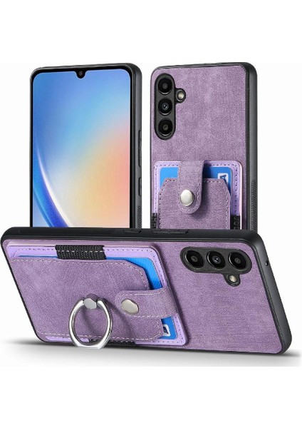 Samsung Galaxy A34 5g Için Kılıf Halka Tutucu Standı Crad Yuvası Manyetik Araba (Yurt Dışından)
