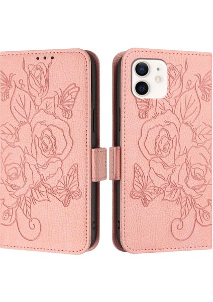 Kredi Kartı Yuvası Manyetik Cüzdan ile IPhone 12 Mini Pu Deri Kılıf (Yurt Dışından)