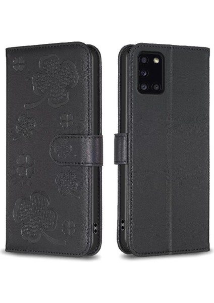 Samsung Galaxy Flip Cüzdan Kart Yuvaları Tutucu Kickstand Yonca Için Flip Case (Yurt Dışından)