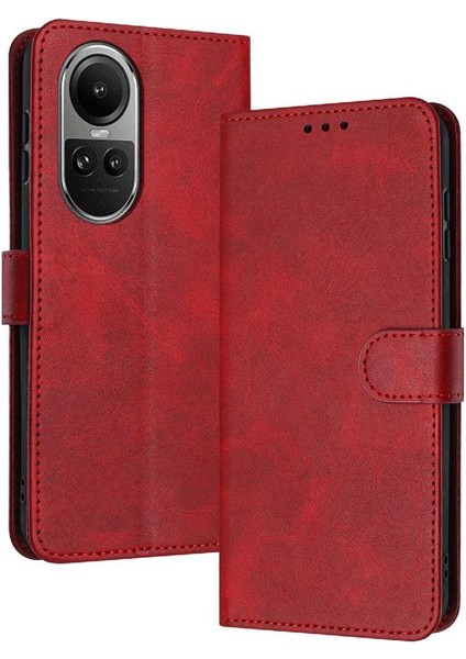 Kart Yuvası Pu Deri ile Oppo Oppo 10 Pro 5g Saf Renk Için Flip Case (Yurt Dışından)