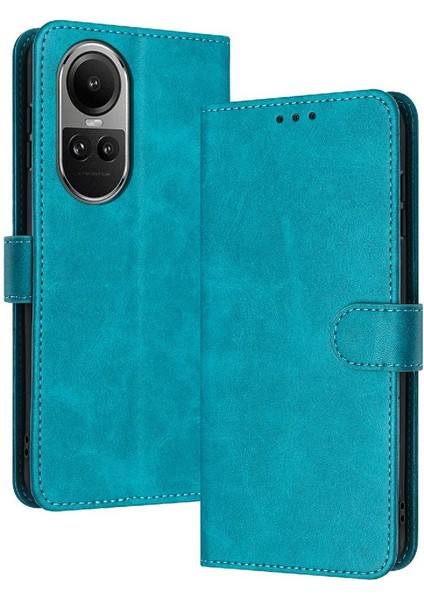 Kart Yuvası Pu Deri ile Oppo Oppo 10 Pro 5g Saf Renk Için Flip Case (Yurt Dışından)