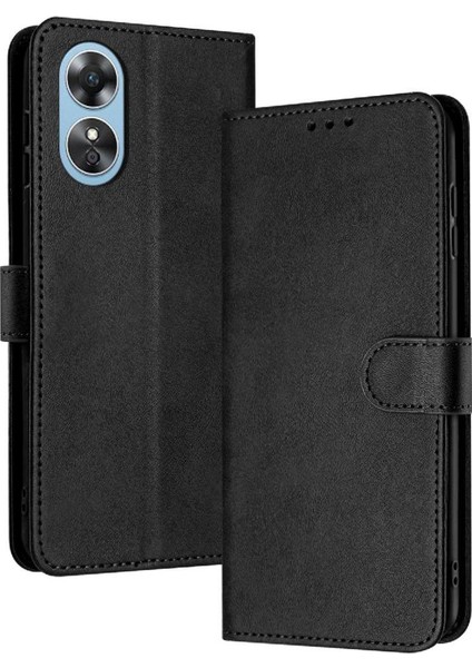 Kart Yuvası ile Oppo Reno8 T 5g Için Flip Case Pu Deri Kickstand Saf (Yurt Dışından)