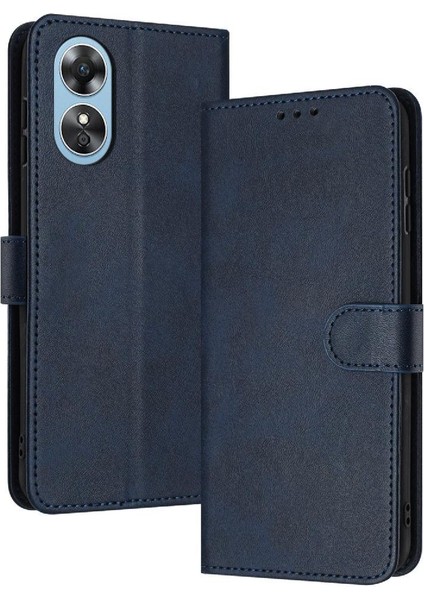 Kart Yuvası ile Oppo Reno8 T 5g Için Flip Case Pu Deri Kickstand Saf (Yurt Dışından)