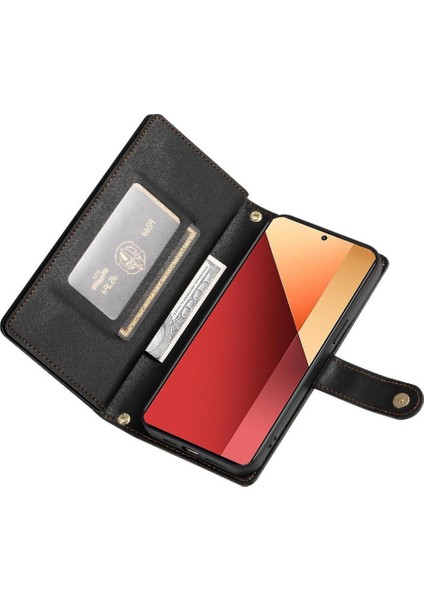 Xiaomi Poco M6 Pro Bilek Kayışı Kickstand Cüzdan Bölmesi Için Flip Case (Yurt Dışından) fırsatları