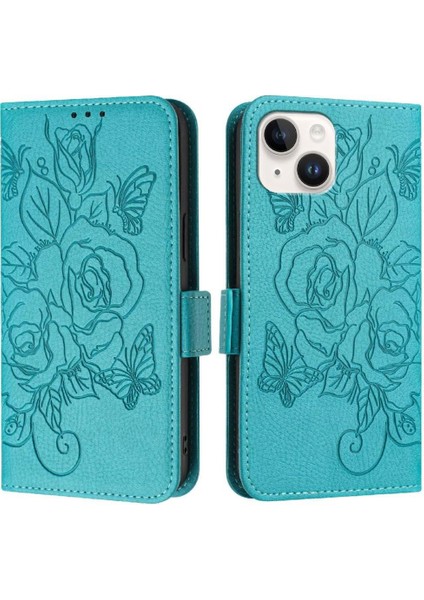 Kredi Kartı Yuvası ile IPhone 14 Artı Manyetik Cüzdan Pu Deri (Yurt Dışından)