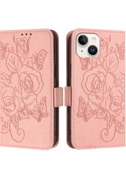 Kredi Kartı Yuvası ile IPhone 14 Artı Manyetik Cüzdan Pu Deri (Yurt Dışından)