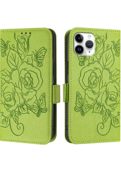 Kredi Kartı Yuvası ile IPhone 11 Pro Max Pu Deri Manyetik Cüzdan (Yurt Dışından)