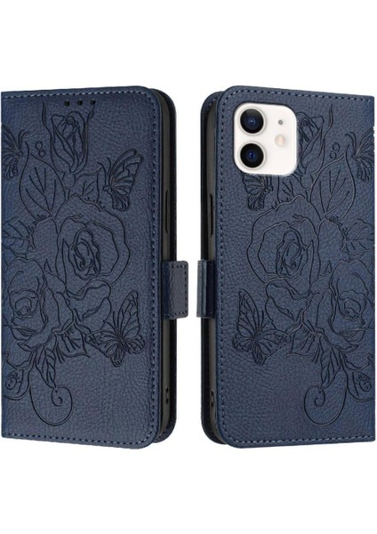 Kredi Kartı Yuvası Manyetik Cüzdan ile IPhone 12 Mini Pu Deri Kılıf (Yurt Dışından)