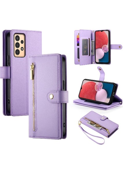 Samsung Galaxy M13 5g Bilek Kayışı Kickstand Cüzdan Kartı Için Flip Case (Yurt Dışından)