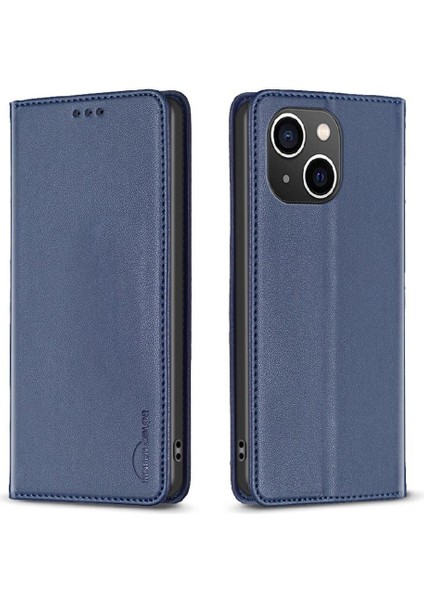 IPhone 15 Için Flip Case Çok Renkli Manyetik Cüzdan Iş Çoklu Kart Pu (Yurt Dışından)